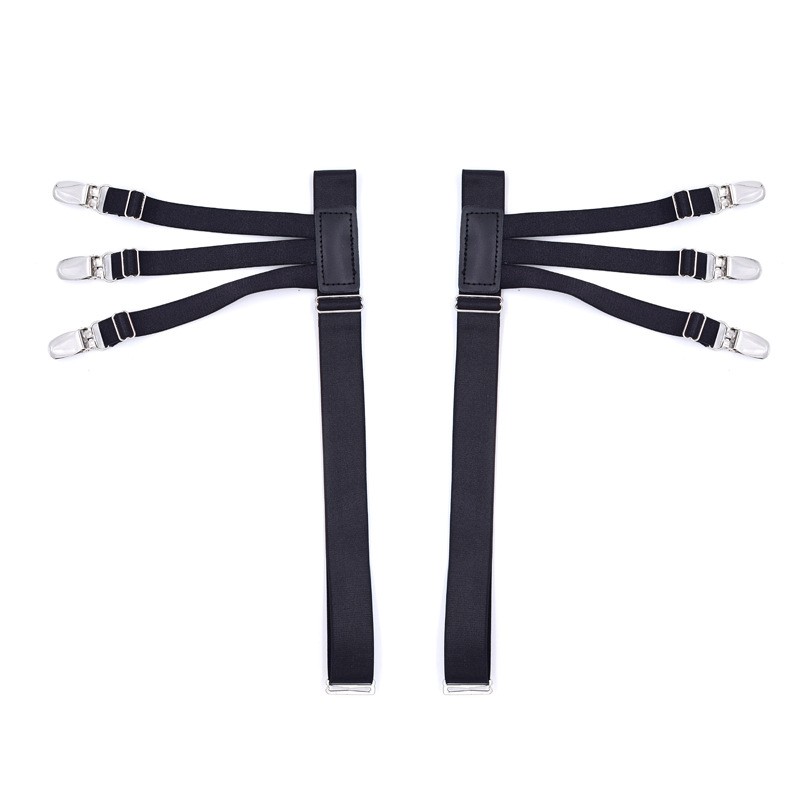 Adjustable Shirt Stays for Men – Elastic Shirt Holders with