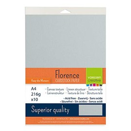 Florence Cardstock Textured - Coloured Card Making Supplies A4 - Blue - 10 Sheets - Coloured Paper for Scrapbooking, Card Making, Die Cutting and Paper Crafts - 216 GSM - Air