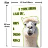 Smithtuy Funny Emotional Support Card with Smiling Alpaca - Thinking