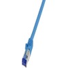 LogiLink C6A016S RJ45 CAT 6a S/FTP 0.25 m Blue Pack