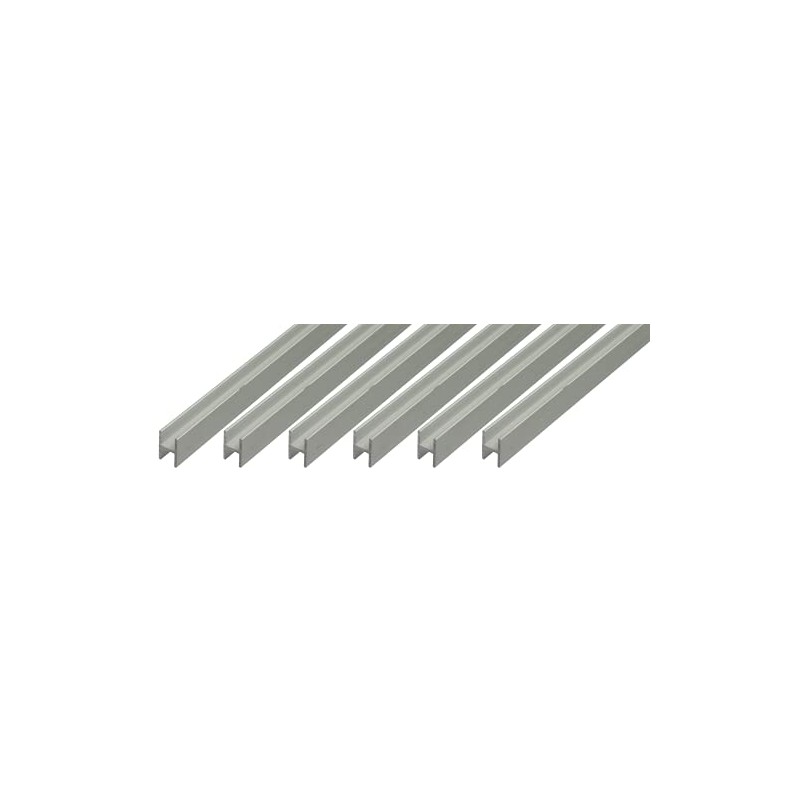 Alberts 498405 H-Profile Aluminium Anodised Silver 1000 x 9.1 x