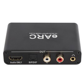 EARC Audio Extractor, 24 Bit 192KHz HDMI EARC ARC to Optical Audio Adapter with Volume Control, HDMI, Optical, 3.5mm Sound Output, for HDTV Speaker Amplifier