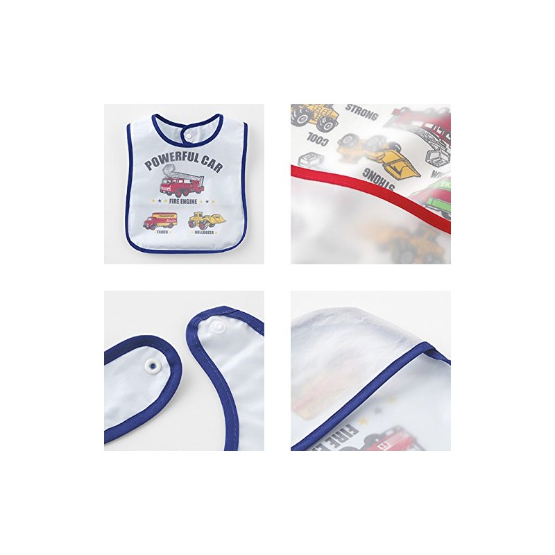 (tyakkurubebi-) chuckle Baby Boys Creeper Meals Apron 2 Pieces Set