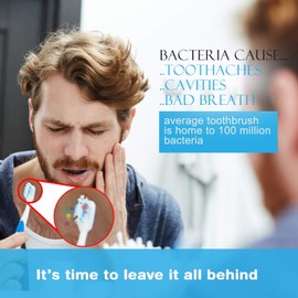 TAISHAN UV Sanitizer Toothbrush Case，Portable Rechargeable Travel Toothbrush Holder,Fits All Toothbrushes for Both Electric and Manual Toothbrushes,Safety Feature, for Home and Travel