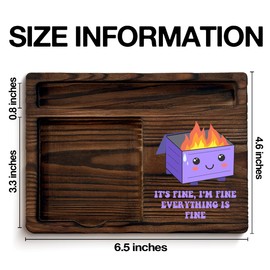 Funny Office Decor Dumpster Fire Gifts for Coworkers Employees Boss Purple Dumpster Fire It's Fine I'm Fine Sticky Note Holder Office Decoration