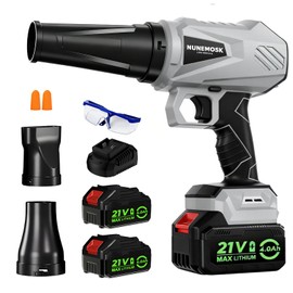 Leaf Blower Cordless with Battery and Charger, 1000,000RPM Mini Leaf Blower, Fast Charger & Extended Nozzle Design, Handheld Lightweight Blowers for Lawn Care,Patio Cleaning,Car,Leaves,Dust (Grey)