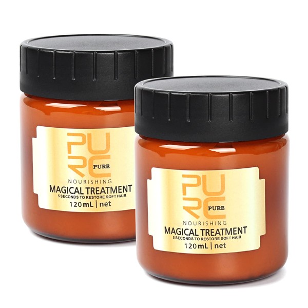 PURC Conditioner, Firstfly Advanced Molecular Keratin Magical Hair Treatment Mask Professtional Hair Conditioner, 5 Seconds Repairs Damage Hair Root Hair Tonic Keratin Hair & Scalp Treatment-2x120ML