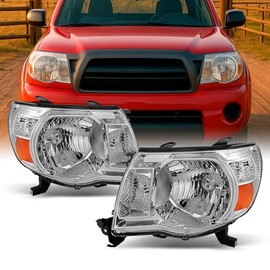 AKKON - For 2005-2011 Toyota Tacoma Pickup Truck OE Replacement Chrome Headlights Driver/Passenger Head Lamps