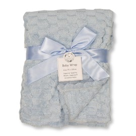 Baby Coral Fleece Wrap Blanket (Sky)
