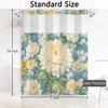NAEMBCU Watercolor Floral No Hook Shower Curtain with Snap-in Liner