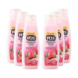 Alberto VO5 Strawberries and Cream Moisturizing Conditioner - Hair Conditioner with Soy Milk Protein, 5 Oils and 5 Vitamins - 15 oz - Pack of 6