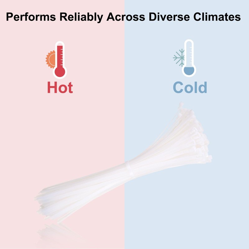 HARFINGTON 100pcs Reusable Cable Zip Ties, Plastic Nylon Ties Wraps,