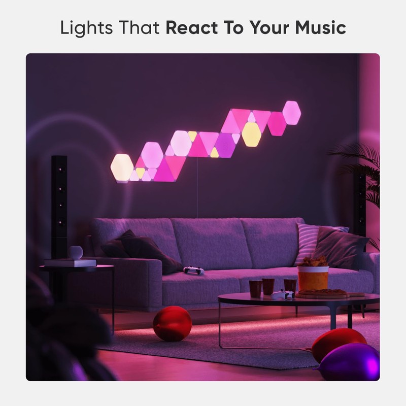 Nanoleaf Shapes LED Wall Lights, RGBW Smart Wall Panels with