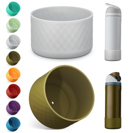 Airboat 2PCS Silicone Water Bottle Boot for Owala 24oz, Protective Bottom Bumper Anti-Slip Sleeve for FreeSip, Twist, and Flip Stainless Steel Bottles, Dishwasher Safe and BPA Free