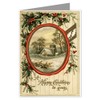 12-4.25x6 inch Holiday Note Cards Of A Vintage Country Church