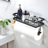 Taozun Paper Towel Holder with Shelf, Kitchen Paper Holder Spice