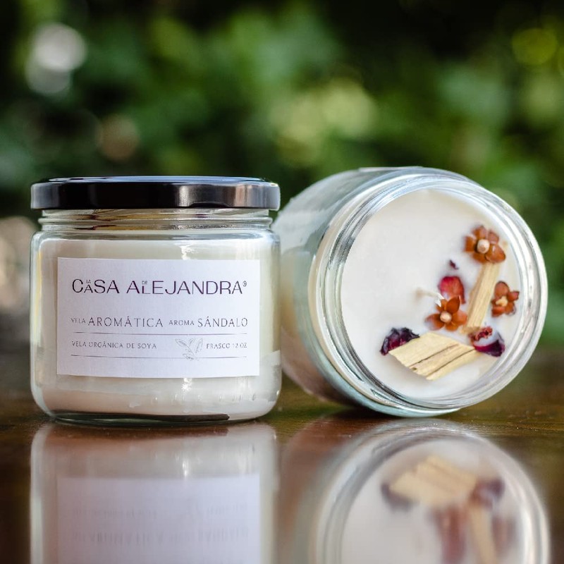 LA CASA DE ALEJANDRA Vela aromática de Sandalo, aroma de