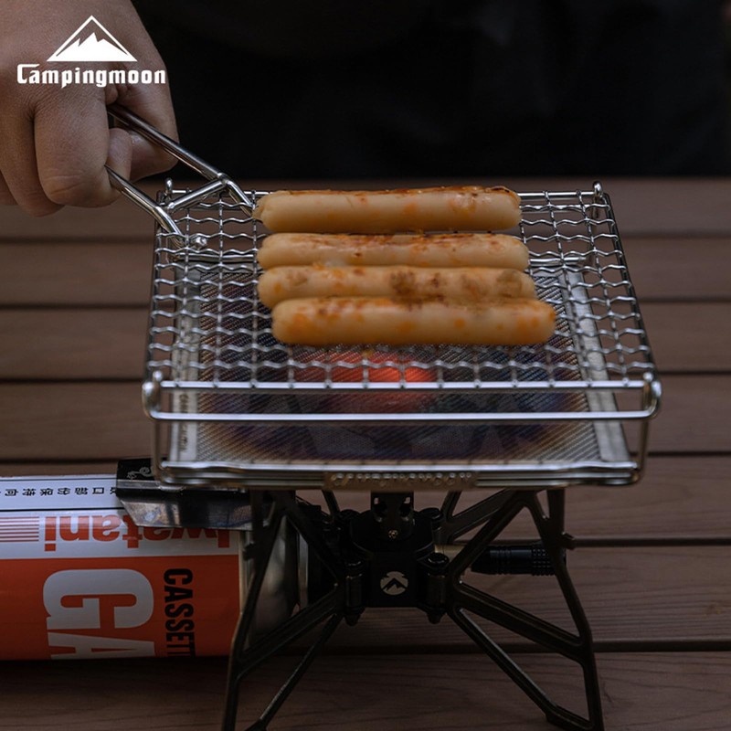Campingmoon Camping Bread Toaster Folding Camp Stove Toaster Gas Fire
