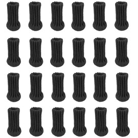 POFET Pack of 24 Chair Leg Socks Furniture Leg Socks Knitted Furniture Caps Set Non-Slip Chair Leg Floor Protection Chair Foot Covers Black
