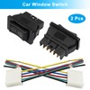 Coufce 2Pcs 5 Pin Car Power Window Switch, Double Arrow