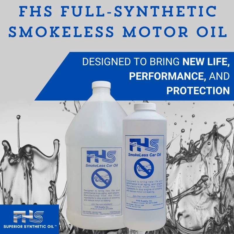 FHS Full-Synthetic Smokeless Motor Oil:Lite (SAE20)/Medium (SAE30)/Heavy (SAE40) - SAE