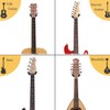Guitar Wall Mount, Ash Hardwood Guitar Hanger, U-Shaped Guitar Wall