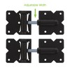 7Penn Self-Closing Black Gate Hinge 2-Pack with Installation Screws and