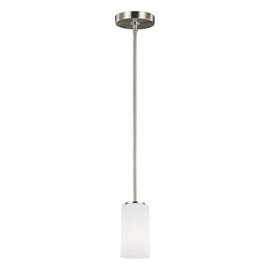 Sea Gull Lighting 6124601-962 Alturas Mini-Pendant Hanging Modern Fixture, One - Light, Brushed Nickel