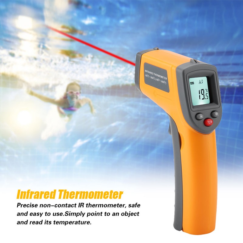 GS320 No contact LCD Display Handheld Digital Infrared Thermometer 50℃-360℃