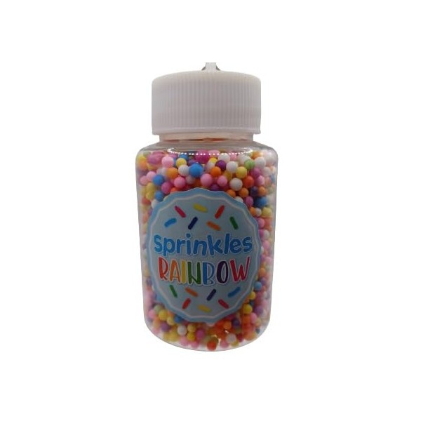 OnHoliday Blue Rainbow Sprinkles Cookie Decoration Jar Hanging Christmas Tree