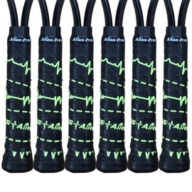 Alien Pros Cinta de Agarre para Raqueta de Tenis (6 empuñaduras) - TAC Moisture Feel Tennis Grip - Tennis Overgrip Grip Tape Raqueta de Tenis - Envuelve tu Raqueta para un Alto Rendimiento