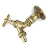 Outside 1/2 Double Check Garden Tap with Through The Wall