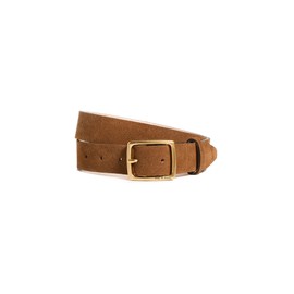 rag & bone Women's Boyfriend Belt, Brown Wood Suede, L