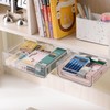 2 Pack Under Desk Storage Drawers Slide Out-Drill-On or Self-Adhesive,Large&Medium