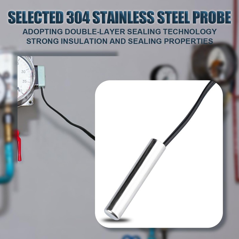 Innfeeltech 5 Pcs Waterproof Digital Thermal Temperature Sensor Probe 2M