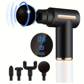 Mini Fascia Gun Rechargeable USB Portable Muscle Massager For Body Relaxation With Wireless Remote ControlColor: as picture