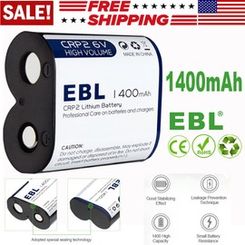 EBL 6V CR-P2 1400mAh Lithium Photo Power Battery CRP2 DL223A EL223A