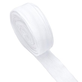 BENECREAT 14.21 Yards Cotton Bias Bindnig Tape, 1.18Inch Wide White Single Fold Bias Tape for Sewing Seaming Hemming Piping Quilting Projects