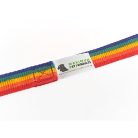 Maximum Pet Products Police style Rainbow dog training lead 6ft Multiple colours 6ft/1.8m