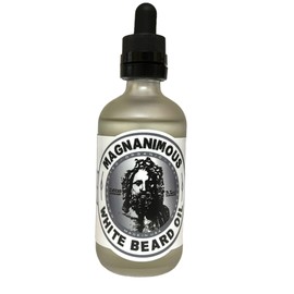 MAGNANIMOUS WHITE BEARD OIL FORMULA (3.5 OZ) "CRETE" SCENT (KENTUCKY BOURBON, COCONUT, APPLE, PEACH, CLOVE, VANILLA, CEDAR, MUSK..) - THE BEST BEARD OIL FOR WHITE BEARDS ON THE PLANET, SANTA APPROVED!