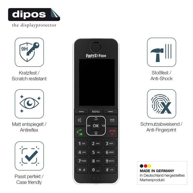 dipos I 2x Screen Protector 9H Matte Compatible with AVM