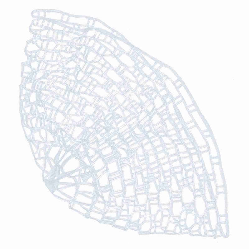 Outdoor Fly Fishing Landing Net Clear Rubber Replacement Mesh Bag(Mudium)