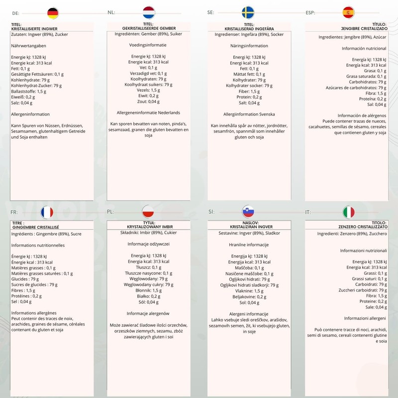 Whole Food Earth® - Crystalised Ginger 250 g | GMO