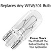 4 SMD T10 W5W 501 Sidelight Bulbs, 12V, 5W, Pack