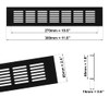 60x300mm Air Vent Cover - Aluminium Ventilation Grille - Black