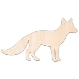 Creative Deco Personalisierte Holztiere aus Sperrholz 3mm | Fuchs | 5-100 cm | Waldtiere Tierfiguren | Wanddeko Kinderzimmer | Lasergeschnittene Sperrholzausschnitte für Decoupage, zum Bemalen