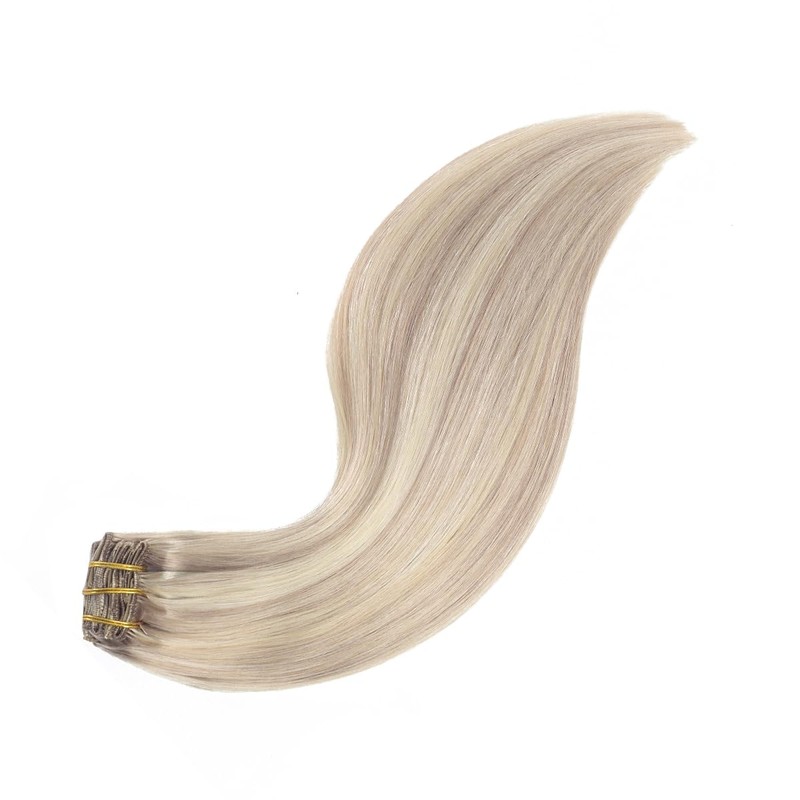 XDhair 22 Inch Clip in Hair Extensions Human Hair,120g 6pcs