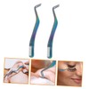 IWOWHERO 2pcs Eyelash Tweezers with Comb Tweezers for Women Tweezers