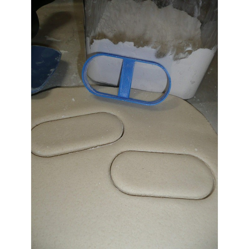 YNGLLC Oblong Round Rectangle Geometric Elongated Pill Shape Oval Cookie