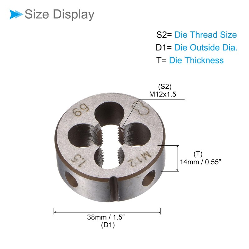 CoCud Die Stock Handle Set, M12 x 1.5 Thread Die